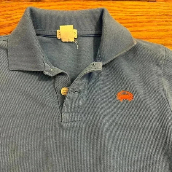 Crewcuts Long Sleeve Boy Polo Blue with Crab size 6-7 - Picture 3 of 7